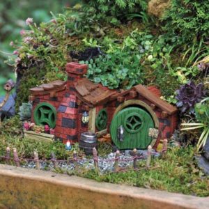 Maison de fées aux briques rouges Fairy Garden