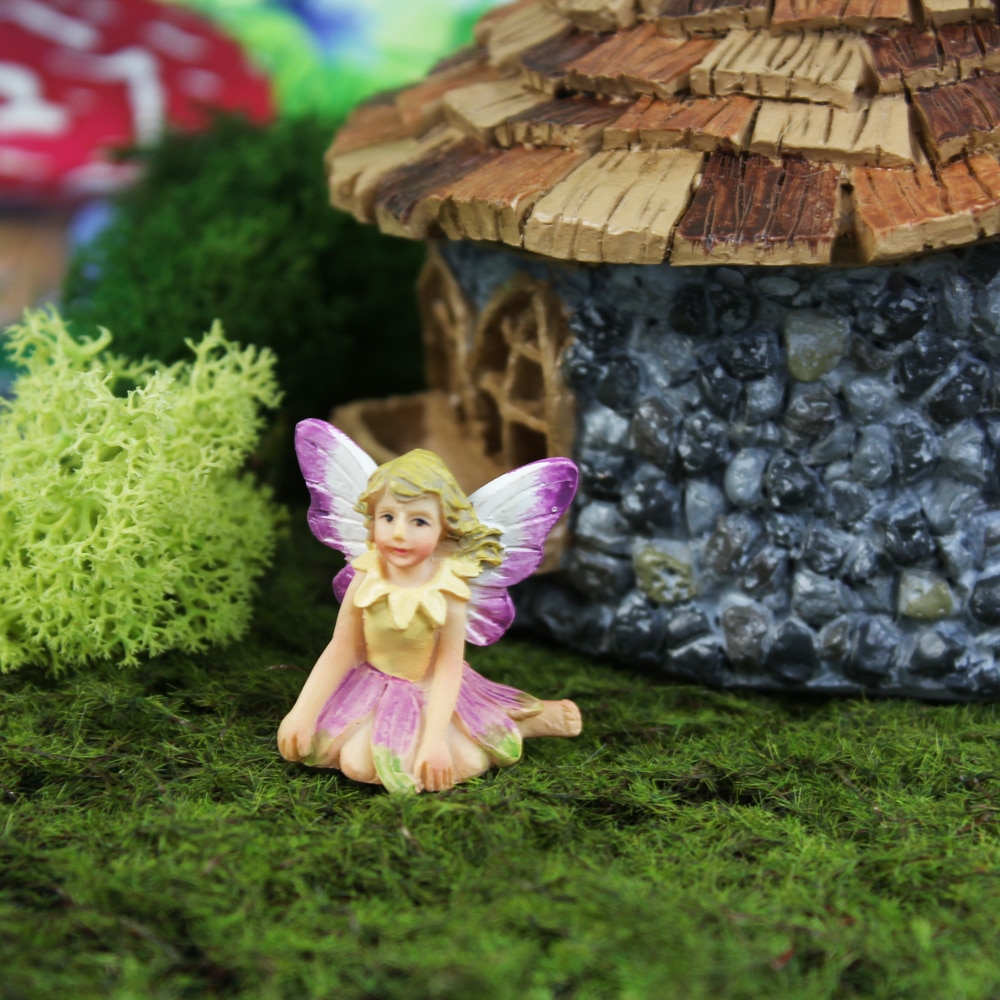 fait partie de la miniature monde plus Fairy Garden Vivid Arts Fée à genoux Rose