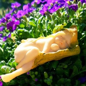 Figurine miniature de fée Bébé jardin