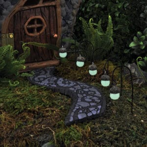 Lanternes noisettes lumineuses miniatures pour jardin de fées