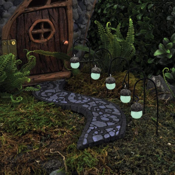 Lanternes noisettes lumineuses miniatures pour jardin de fées