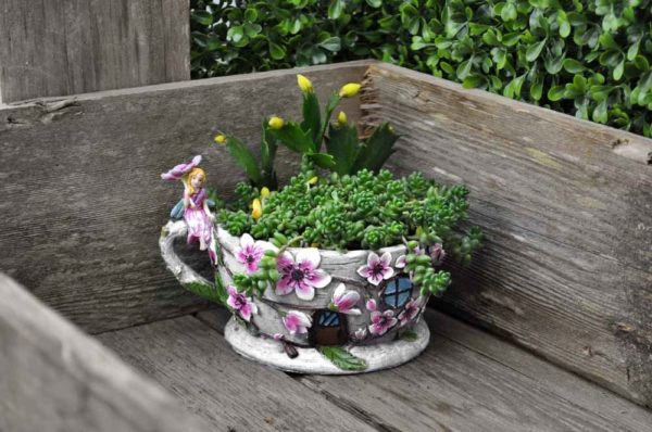 Jardinière tasse à thé motif fleur de cerisier