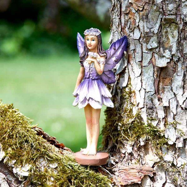 Figurine fée des forêts violet